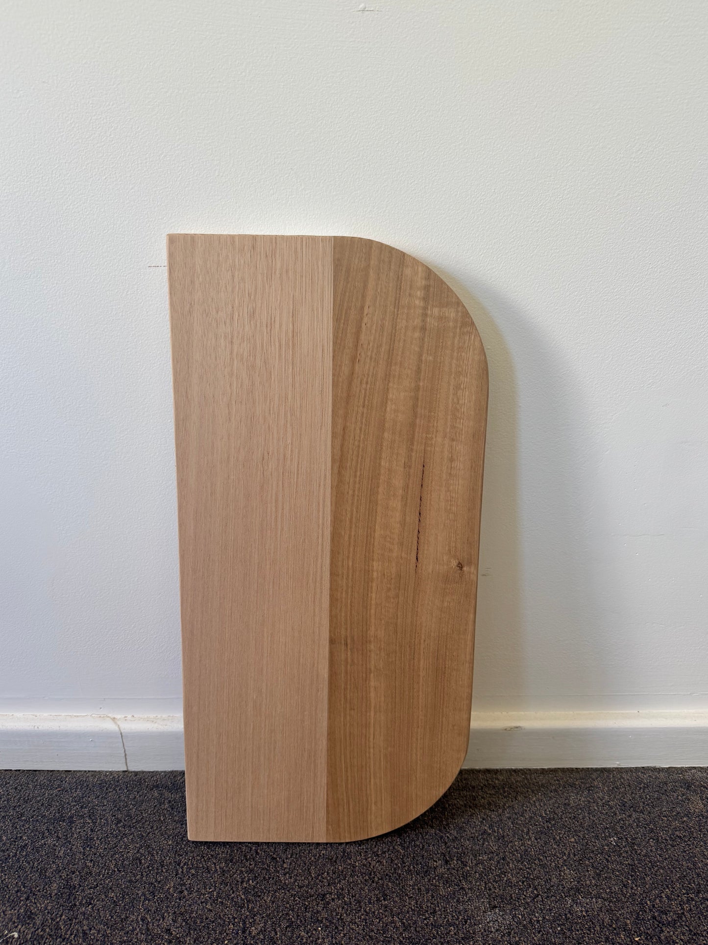 Curved Floating Shelf in Tasmanian Oak  - 285mm x 600mm - warehouse sale
