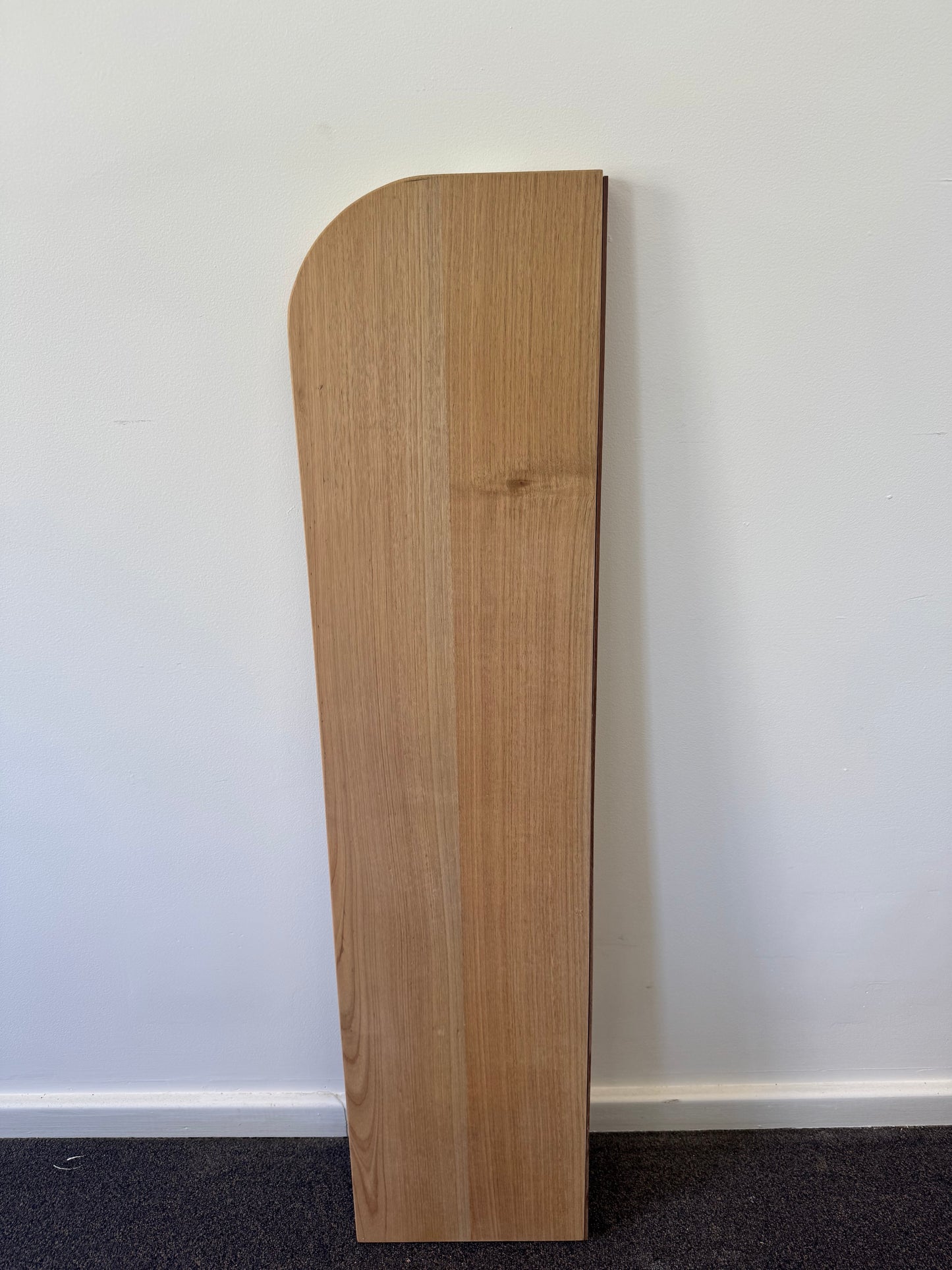 Curved (one end) Floating Shelf in Tasmanian Oak - 285mm x 1200mm - warehouse sale