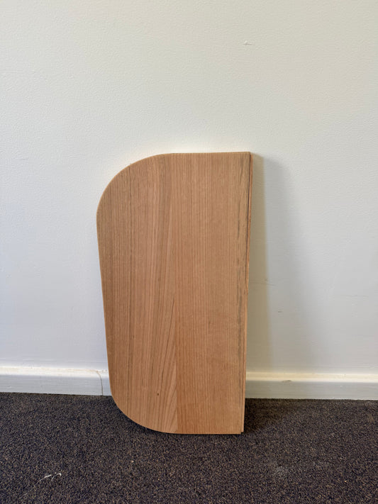Curved (both ends) Floating Shelf in Tasmanian Oak - 285mm x 600mm - warehouse sale