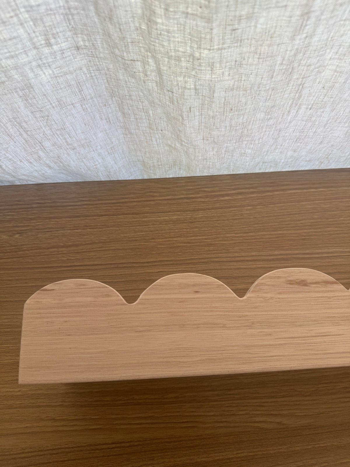 Scallop Shelf in Tasmanian Oak (with sides)- 125mm x 390mm - warehouse sale