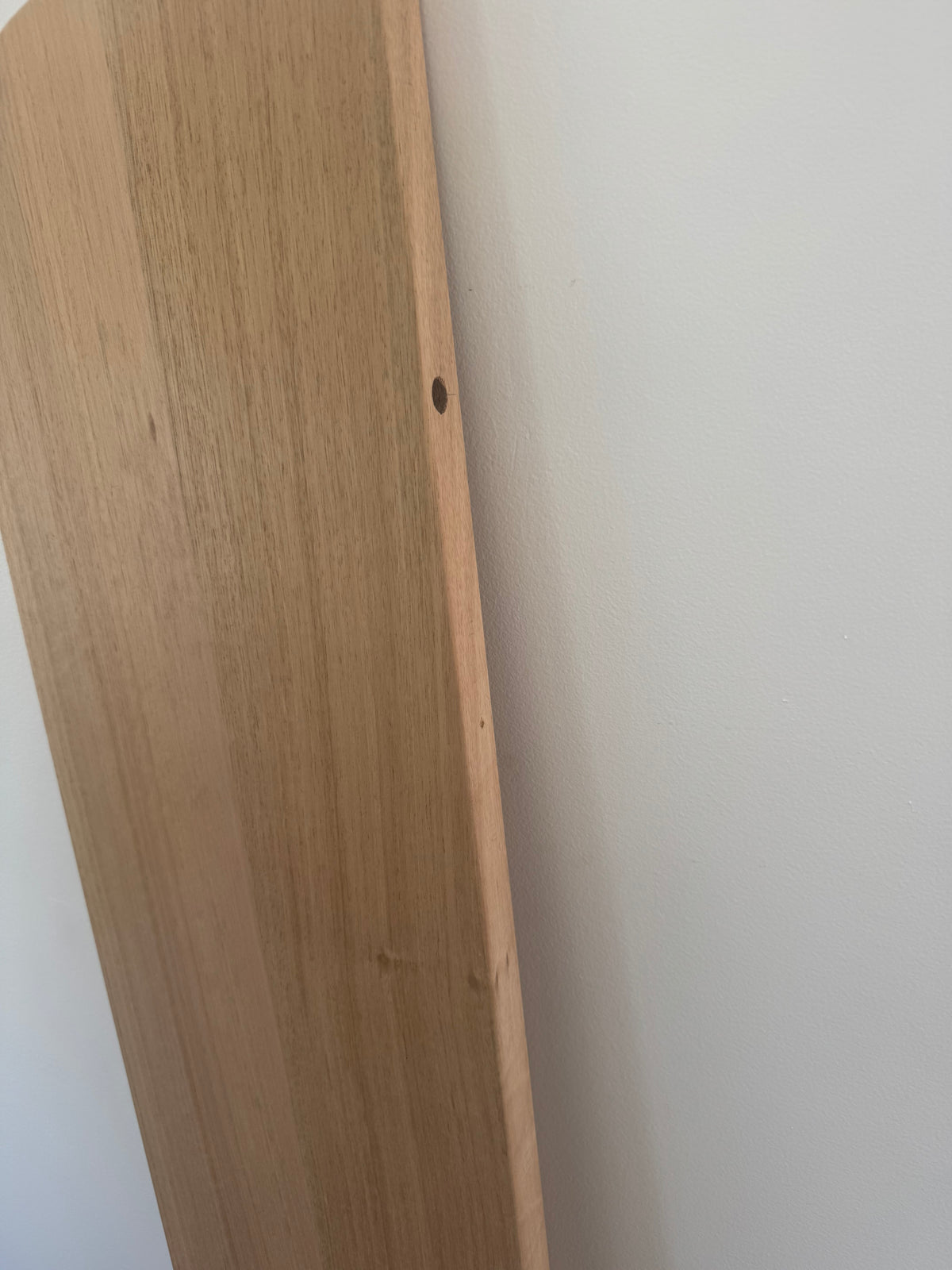 Curved Floating shelf in Tasmanian Oak (curve one end) - 285mm x 1630mm - warehouse sale