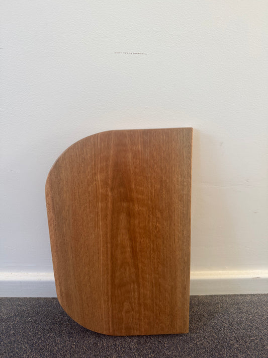 Curved Floating shelf in Spotted Gum (curve both ends) - 285mm x 450mm - warehouse sale