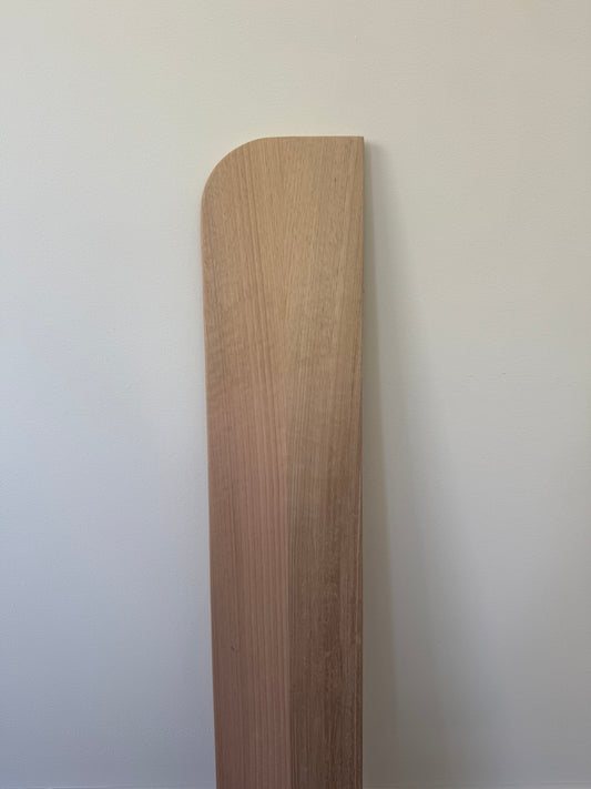 Curved (both ends) Floating Shelf in Tasmanian Oak with bullnose - 185mm x 1000mm x 19mm - warehouse sale