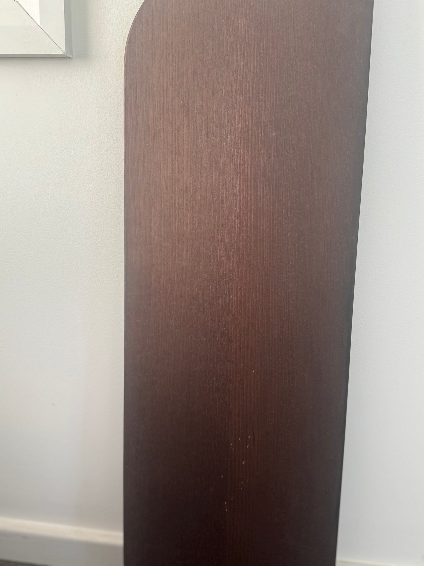 Curved (both ends) Floating Shelf in Walnut stain  - 285mm x 900mm - warehouse sale