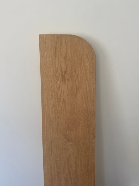 Curved Floating Shelf in Blonde Oak (curved both ends) - 285mm x 1700mm - warehouse sale