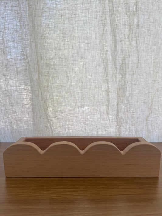 Scallop Shelf in Tasmanian Oak (with sides)- 125mm x 390mm - warehouse sale