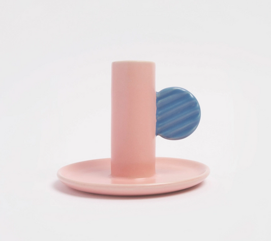 Pink and Blue Candle Holder