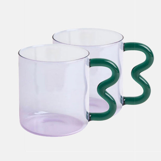 Bonbon Purple & Turquoise Glass Cup