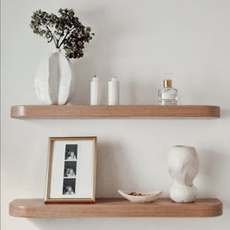 Curved Floating Shelf - Timber Wall Shelf - The Timber Line