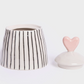 Stripe small jar heart with lid