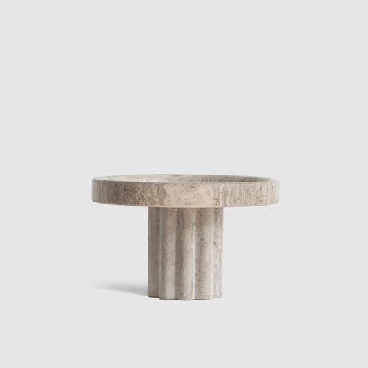 Column Tray - Round / Travertine