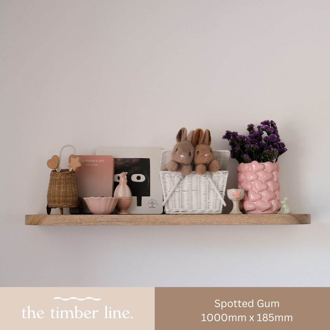 Curved Floating Shelf - Timber Wall Shelf - The Timber Line