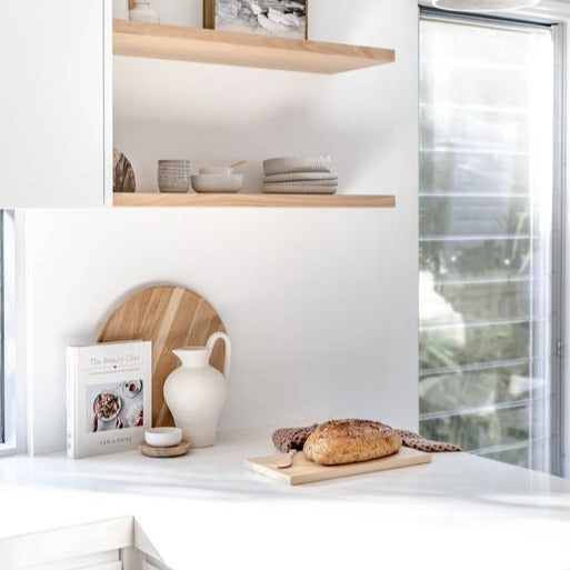 floating shelf near to window