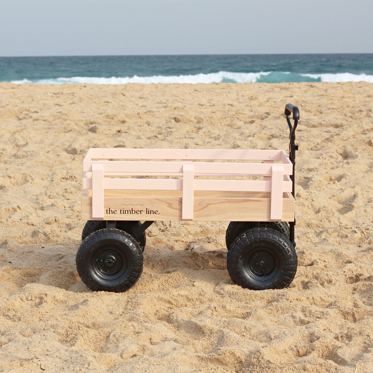 Buggy in Peachy Beachy | Wooden Beach Cart - The Timber Line